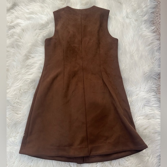 NWT Wild Fable Brown Button-Front Mini Dress - Picture 4 of 4
